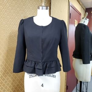 🔸️Black Ruffled Blazer